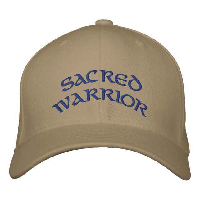 SACRED WARRIOR EMBROIDERED BASEBALL HAT (Front)