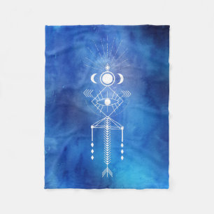 *~* Sacred Watercolor Shaman Primal Aztec Tribal Fleece Blanket