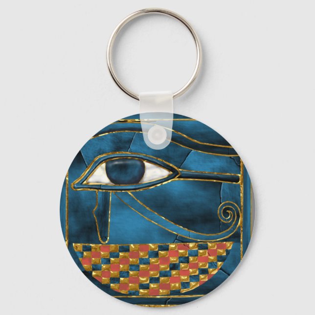 Sacred Wedjat Eye of Horus Keychain (Front)