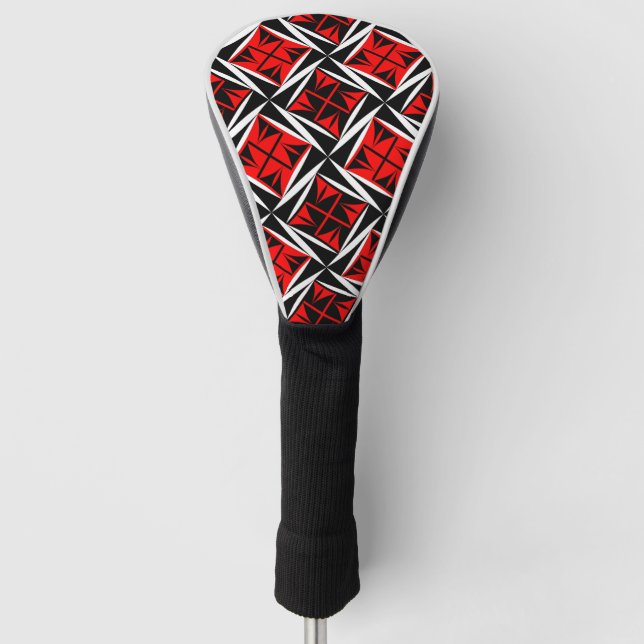 Sacred Winds in Red Golf Head Cover (Front)