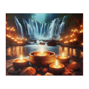 Sacred Zen Waterfall Acrylic Wall Art