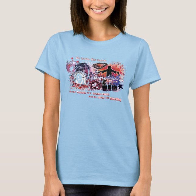 Sacrifice for Love.Stop the Bleeding T-Shirt (Front)