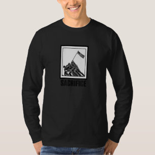 Sacrifice Iwo Jima War Monument Photo Art USA Prou T-Shirt