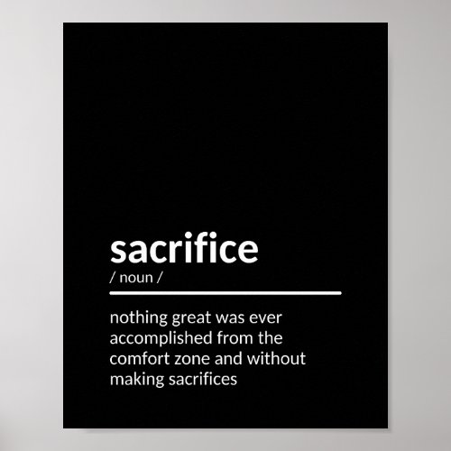 Sacrifice Quote Poster