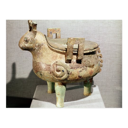 Sacrificial 'hsi-ting' animal figure postcard