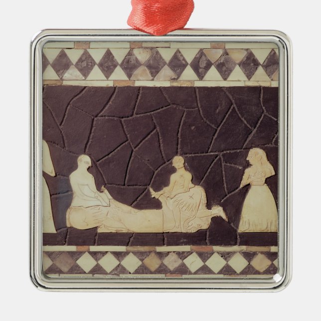 Sacrificial scene metal ornament (Front)