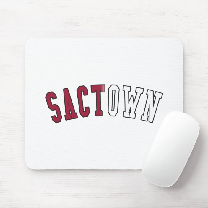 Sactown in California State Flag Colors Mousepad