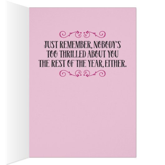 Sad About Being Alone on Valentine’s Day Card (Inside (Right))