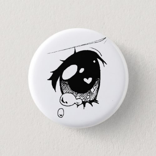 sad anime eye  mini button