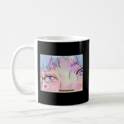 Sad Anime Eyes Aesthetic Vaporwave Coffee Mug