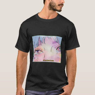 Sad Anime Eyes Aesthetic Vaporwave T-Shirt