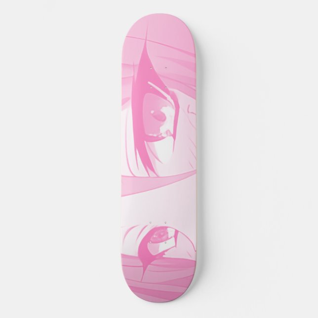 Sad Anime Eyes Skateboard Deck (Front)