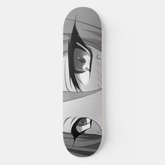 Sad Anime Eyes Skateboard Deck (Front)
