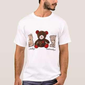 Sad Bear Doodle Emotional Minimal Design T-Shirt
