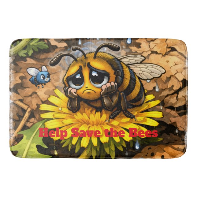 Sad Bee Bath Mat (Front)