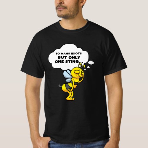 Sad Bee Beekeeper Gift Funny Quote T_Shirt