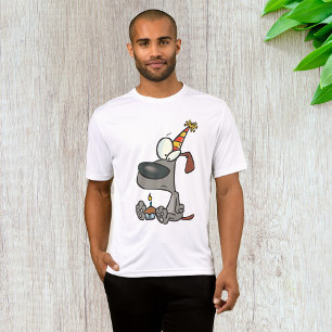 Sad Birthday Dog Cartoon with Cupcake T-Shirt