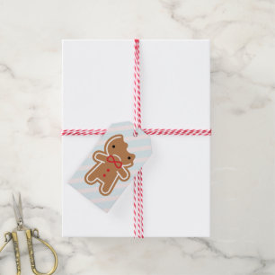 Sad Bitten Kawaii Gingerbread Man Gift Tags