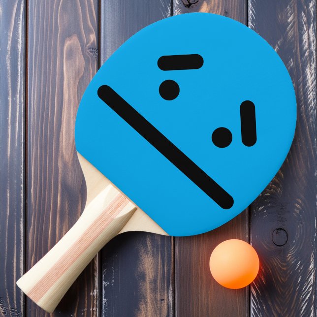 Sad Blank Face Blue Ping Pong Paddle (Creator Uploaded)