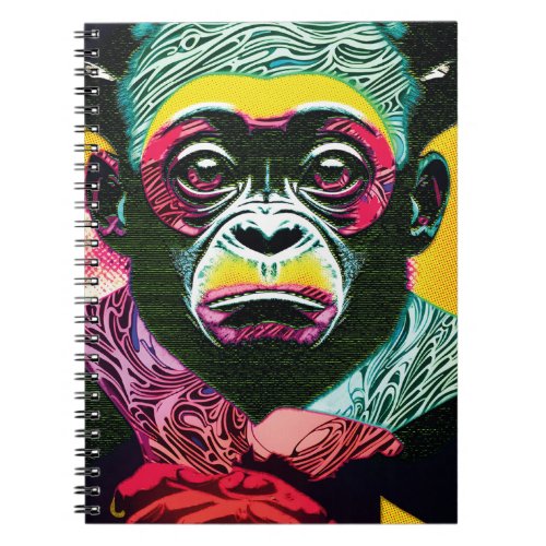 sad Bonobo _ Comic Style _ Pop Art Series Notebook