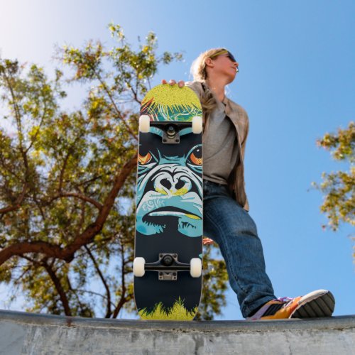 sad Bonobo _ Comic Style _ Pop Art Series Skateboard