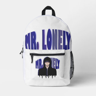 Sad Boy Aesthetic - Mr. Lonely Hoodie Design Printed Backpack