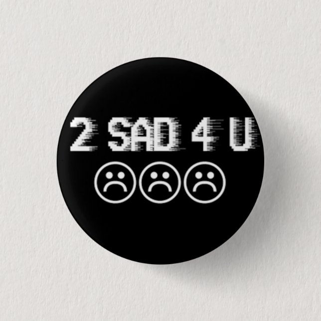 Sad boys pinback button (Front)