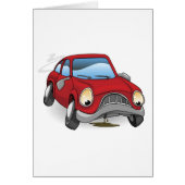 Sad broken down cartoon car (Front)