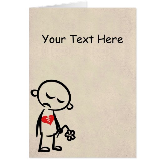 Sad. Broken Heart. Cards (Front)