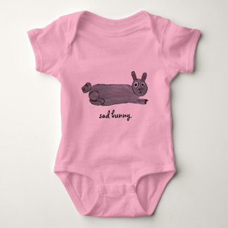 Sad Bunny Baby Baby Bodysuit