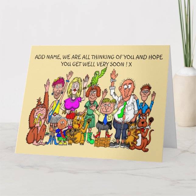 Sad but funny get well  card (Front)