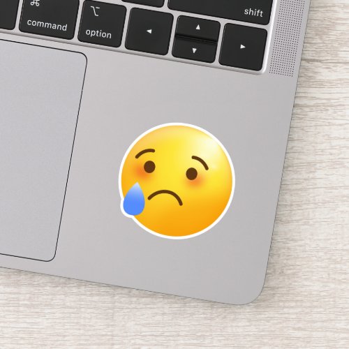Sad But Relieved Face Emoji Sticker