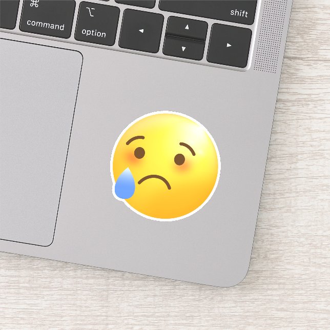 Sad But Relieved Face Emoji Sticker (Detail)