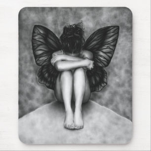 Sad Butterfly Girl Mousepad