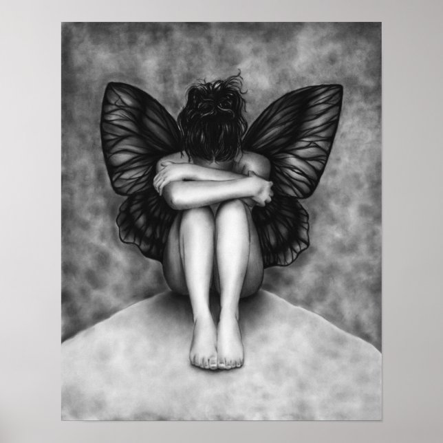 Sad Butterfly Girl Poster (Front)
