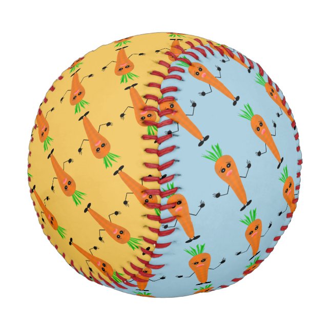 Sad Carrot by Kenneth Yoncich Baseball (Angled)