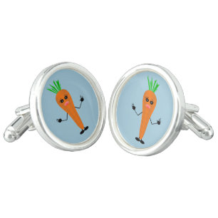 Sad Carrot by Kenneth Yoncich Cufflinks