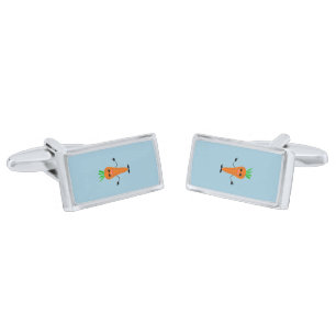 Sad Carrot by Kenneth Yoncich Cufflinks