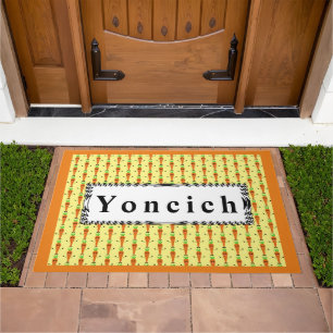 Sad Carrot by Kenneth Yoncich Doormat