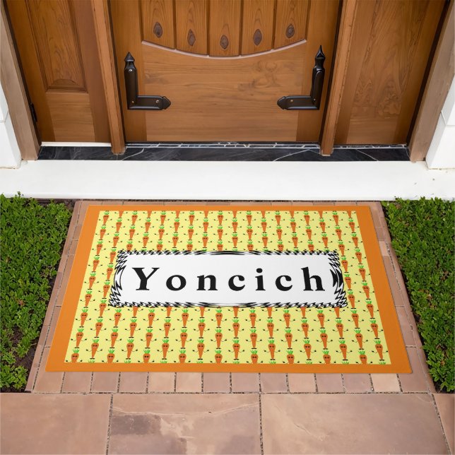 Sad Carrot by Kenneth Yoncich Doormat (Outdoor)