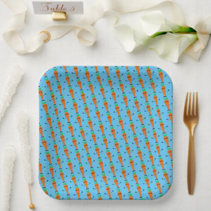 Sad Carrot by Kenneth Yoncich Paper Plates