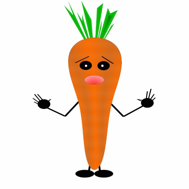 Sad Carrot by Kenneth Yoncich Statuette (Front)