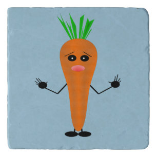 Sad Carrot by Kenneth Yoncich Trivet