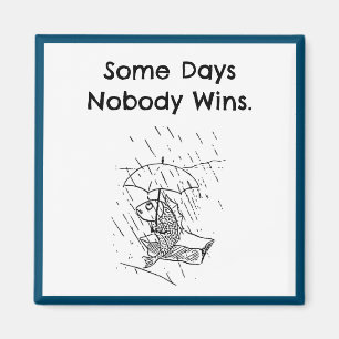 Sad Cartoon Fish Bad Day Sympathy Magnet