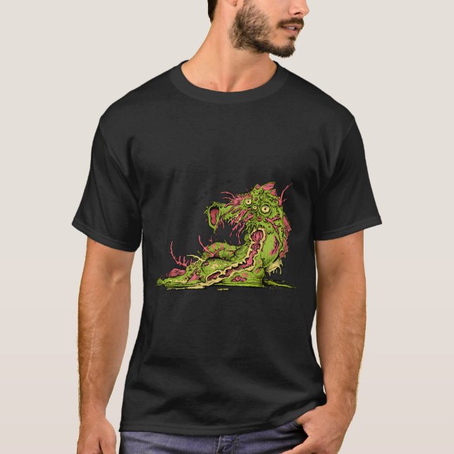 Sad cartoon mutant fish creature asks for kindness T-Shirt (Front)