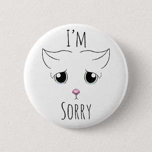 Sad Cat Face: I'm Sorry Button