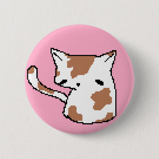 sad cat pinback button