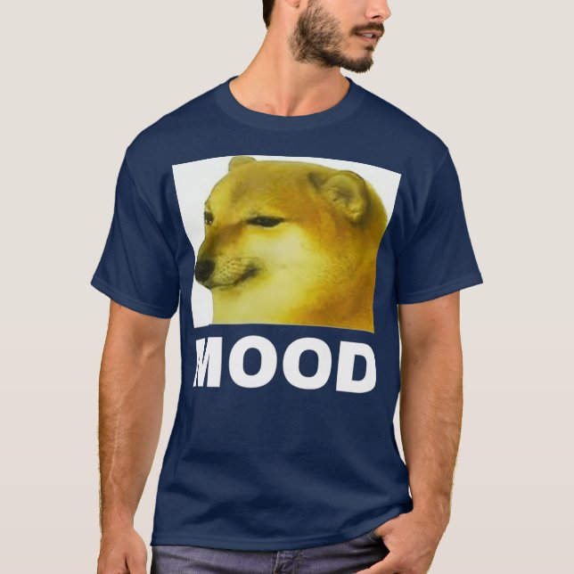 Sad Cheems  Mood dog meme Tee Gift (Front)