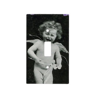 Sad Cherub Angel Print Light Switch Cover