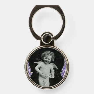 Sad Cherub Angel Print Phone Ring Stand